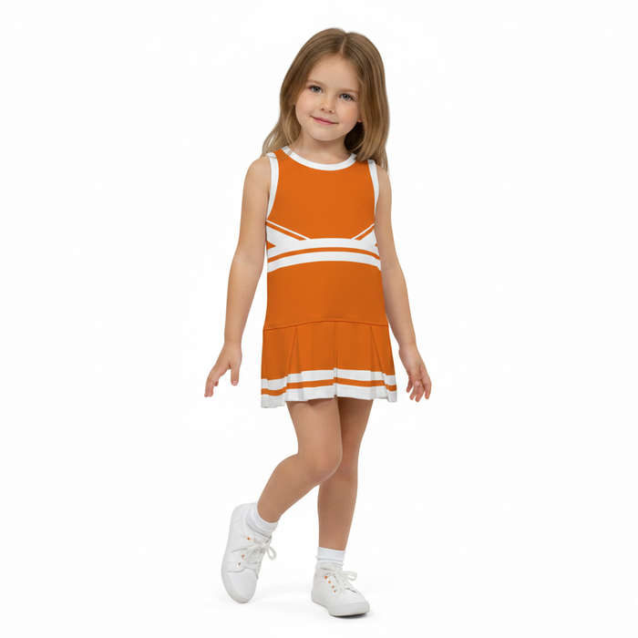 Orange and White Sleeveless Chearleader Set - Vive La Fête - Online Apparel Store