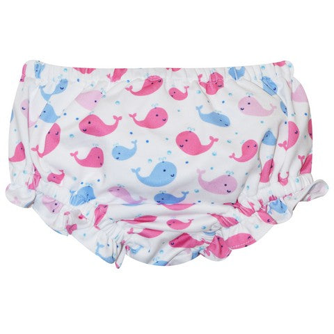 Whales Print Sublimated Girls Diaper Cover