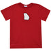 Georgia Embroidery Knit Red Boys Tee Shirt Short Sleeve
