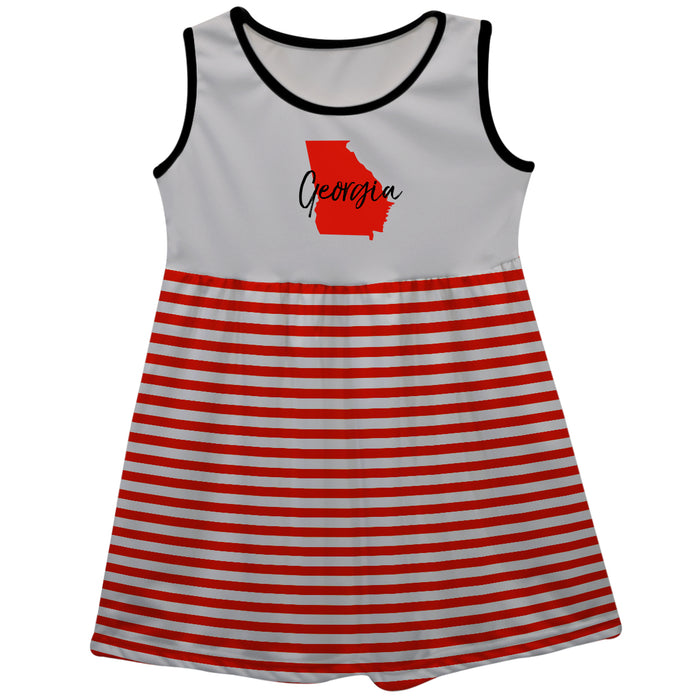 Georgia Red and White Tank Dress