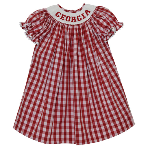 Georgia Smocked Short Sleeve Bishop With Insert
