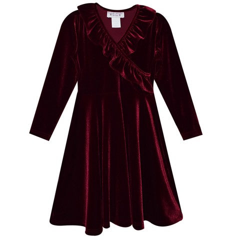 Burgundy Stretch Velvet Wrap Swing Dress 5 - Simi - High Quality Apparels - Vive La Fete Burgundy Stretch Velvet Wrap Swing Dress 5 - Simi - High Quality Apparels - Vive La Fete