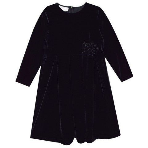 black velvet skater dress long sleeve Billy T Velvet Skater Dress, Size M, Black