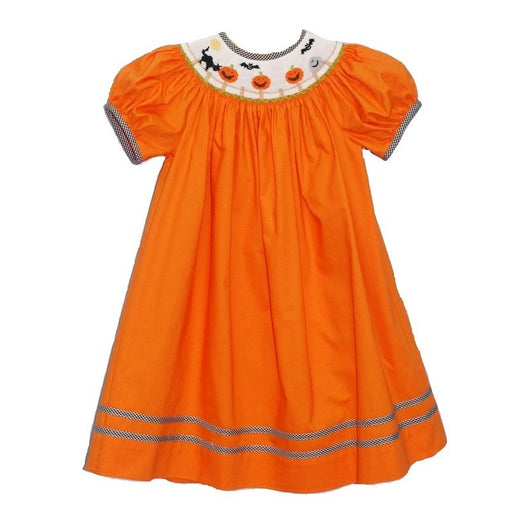 Smocked Jack O Lantern Bishop - Vive La Fête - Online Apparel Store