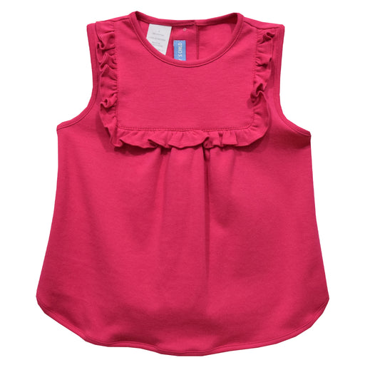 Solid Hot Pink Knit Sleeveless Girls Top - Vive La Fête - Online Apparel Store