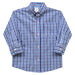 Blue Plaid Long Sleeve Button Down Shirt - Vive La Fête - Online Apparel Store