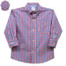 Pink And Blue Plaid Long Sleeve Button Down Shirt