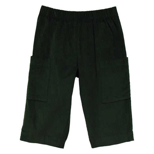 Hunter Green Corduroy Boys Cargo Pants