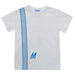 White Tee w Turquoise Monogram