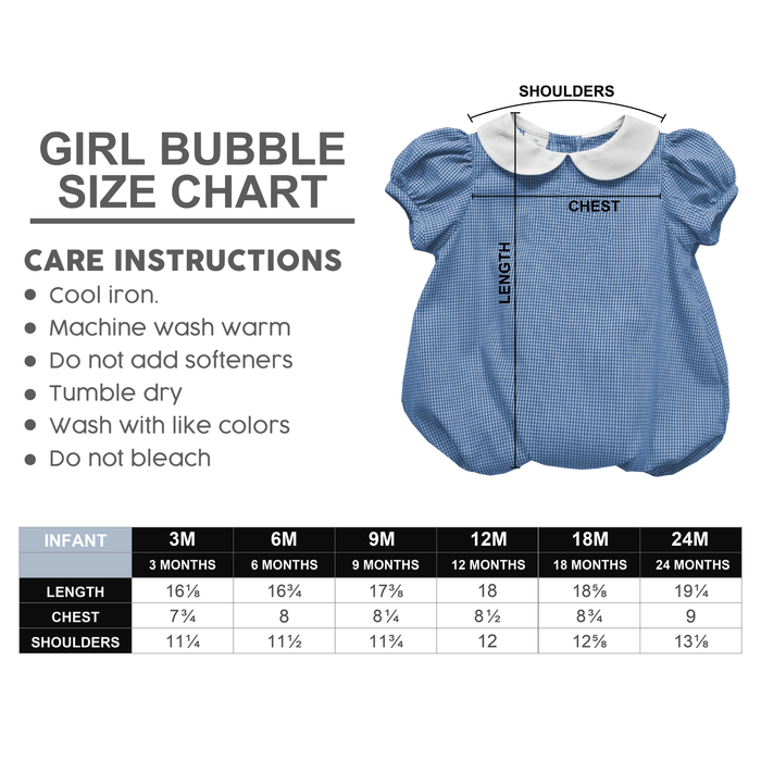 University of Central Oklahoma Bronchos Embroidered Navy Girls Baby Bubble Short Sleeve - Vive La Fête - Online Apparel Store
