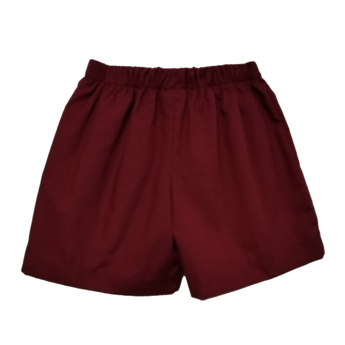 Burgundy pull on short
