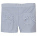 White With Blue Dots Girls Short With Pockets