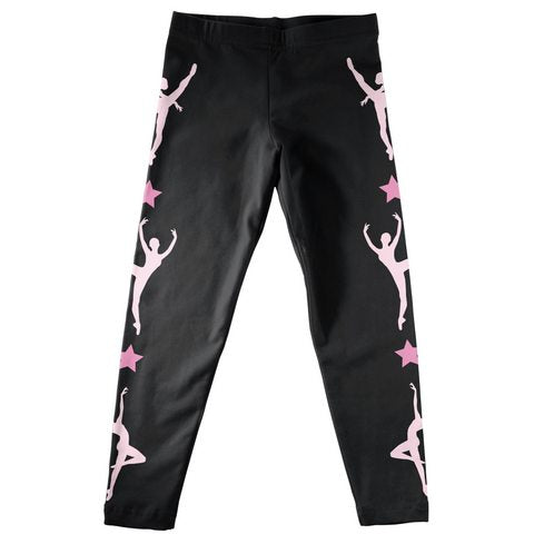 Ballet Ballerina Silhouttes Black Leggings