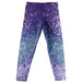 Glitter Purple And Aqua Leggings
