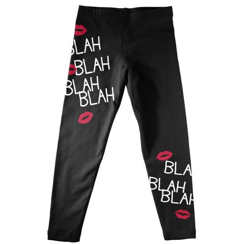 Lips Black Leggings