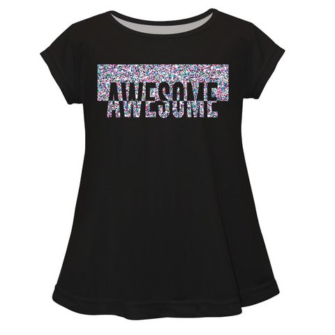 Awesome Black Short Sleeve Laurie Top