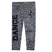 Dance Silhouette Gray Glitter Capri Leggings