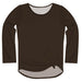 Brown Solid Long Sleeve Knot Top
