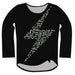 Thunder Black Long Sleeve Knot Top