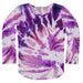 Tie Dye Purple Long Sleeve Knot Top