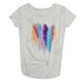 Watercolor White Knot Top