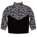 Animal Print Black And Gray Long Sleeve Quarter Zip