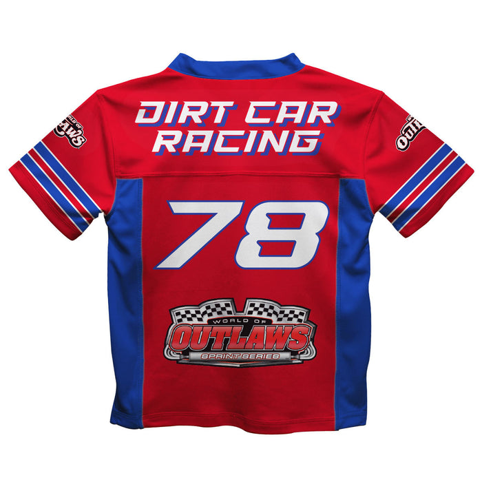 WOO Officially Licensed by Vive La Fete Nitro Power 51 Red & Royal Men Football Jersey - Vive La Fête - Online Apparel Store