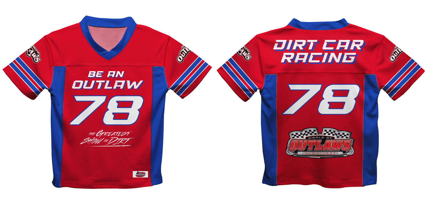 WOO Officially Licensed by Vive La Fete Nitro Power 51 Red & Royal Men Football Jersey - Vive La Fête - Online Apparel Store