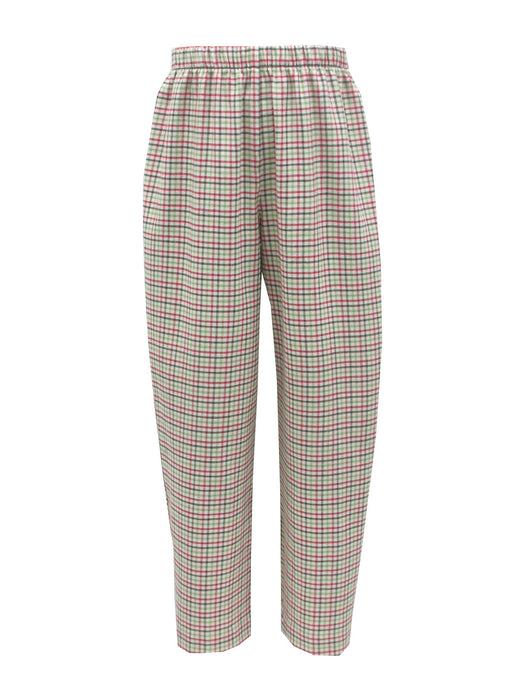 Brown Plaid, Pull On Pants