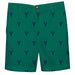 Lobster Print Green Structured Short