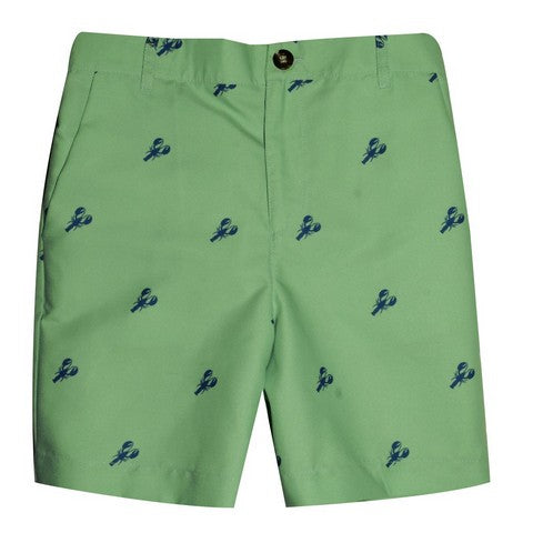 Lobsters Print Green Structured Short