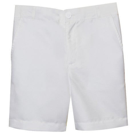 Solid White Structured Short