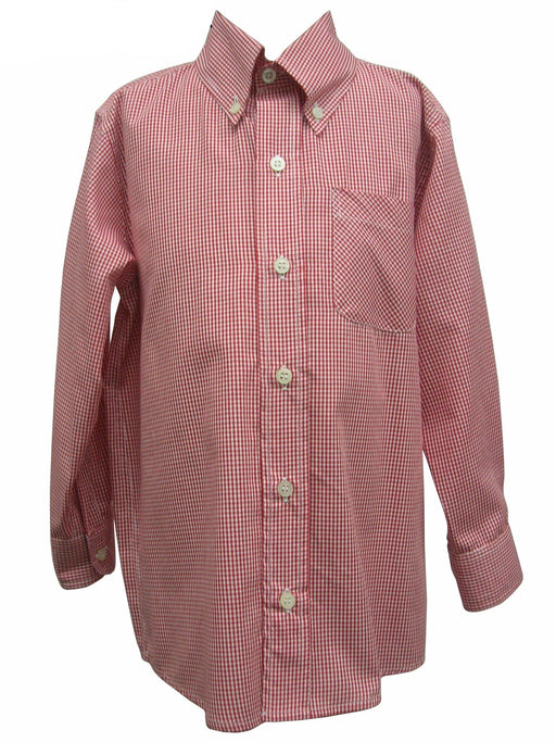 Red Mini Ck, Button Down Shirt (ls) - Vive La Fête - Online Apparel Store