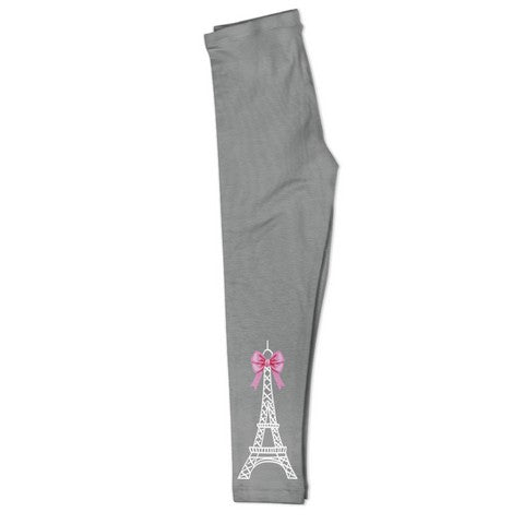 Eiffel Tower With Bow Gray Leggins