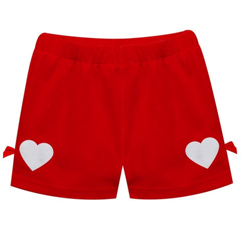 Hearts Red Bows Short