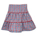 Blue and Red Plaid Peasant Skirt