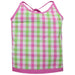 Pink and Green Check Halter Blouse
