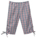 Navy And Red Plaid Capri Pant