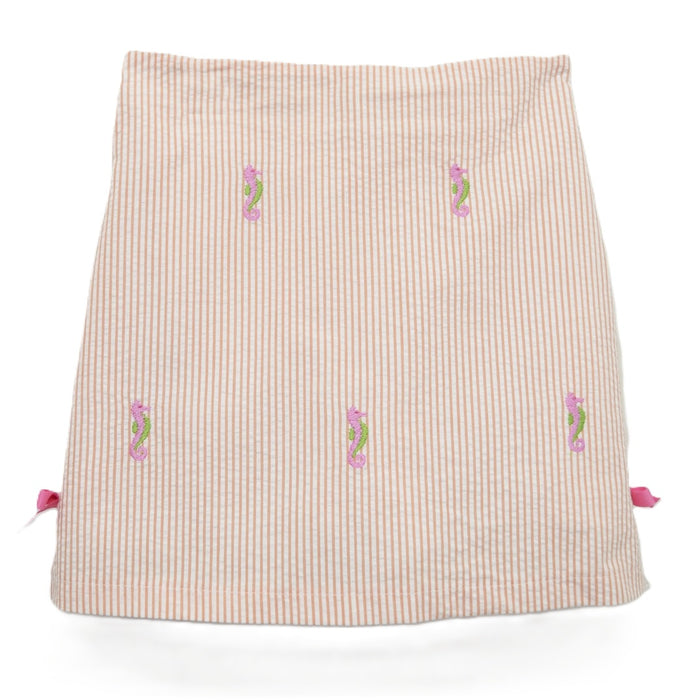 Seahorses Embroidered Skort