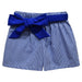 Royal Gingham Girls Short with Sash