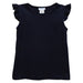 Navy Knit Angel Sleeve Girls Top