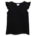 Black Knit Angel Sleeve Girls Top