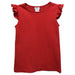 Red Knit Angel Sleeve Girls Top