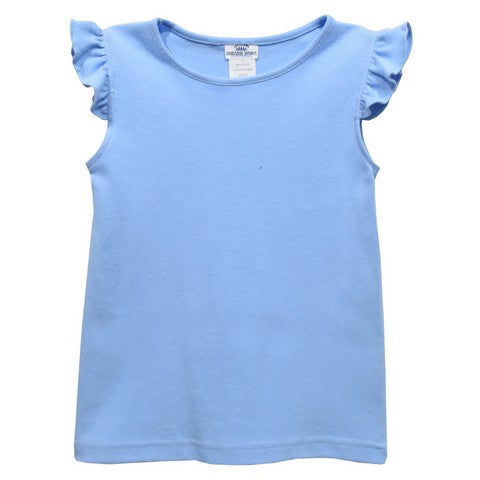 Light Blue Knit Angel Sleeve Girls Top