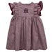 Alabama A&M Bulldogs Embroidered Maroon Gingham Ruffle Dress