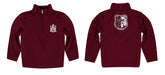Alabama A&M Bulldogs Vive La Fete Game Day Solid Maroon Quarter Zip Pullover Sleeves - Vive La Fête - Online Apparel Store