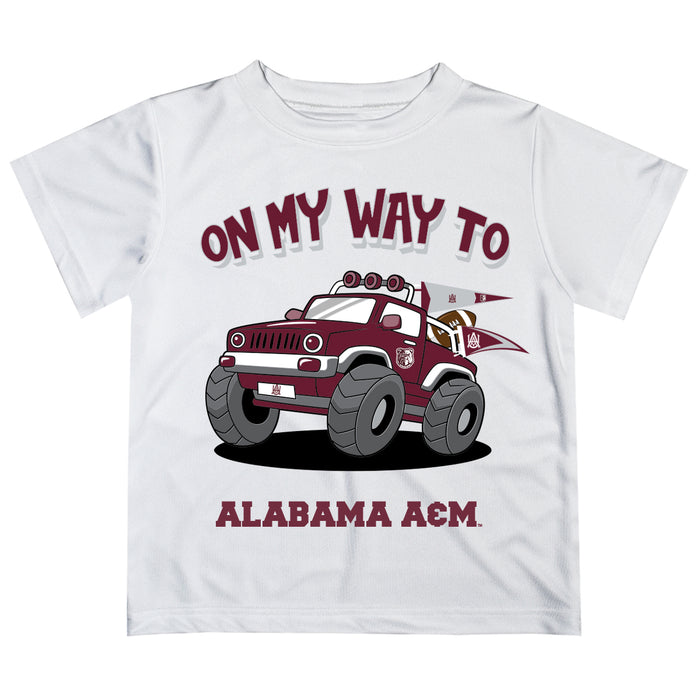 Alabama A&M Bulldogs Vive La Fete Monster Truck Boys Game Day White Short Sleeve Tee