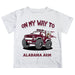 Alabama A&M Bulldogs Vive La Fete Monster Truck Boys Game Day White Short Sleeve Tee