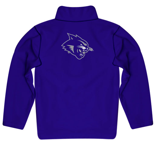 Abilene Christian University Wildcats ACU Vive La Fete Game Day Solid Purple Quarter Zip Pullover Sleeves - Vive La Fête - Online Apparel Store