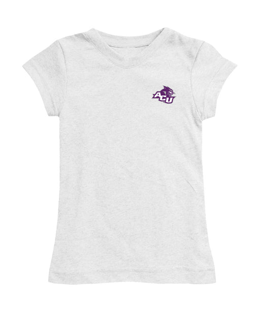 Abilene Christian Wildcats ACU Hand Sketched Vive La Fete Impressions Artwork White Boys Cotton Fleece Short Sleeve Tee